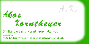 akos korntheuer business card